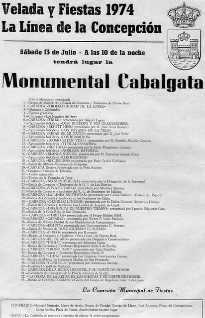 Monumental Cabalgata de La Linea 1974