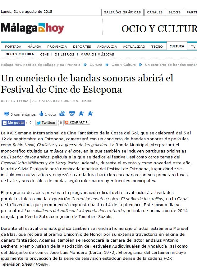 Prensa Málaga hoy web